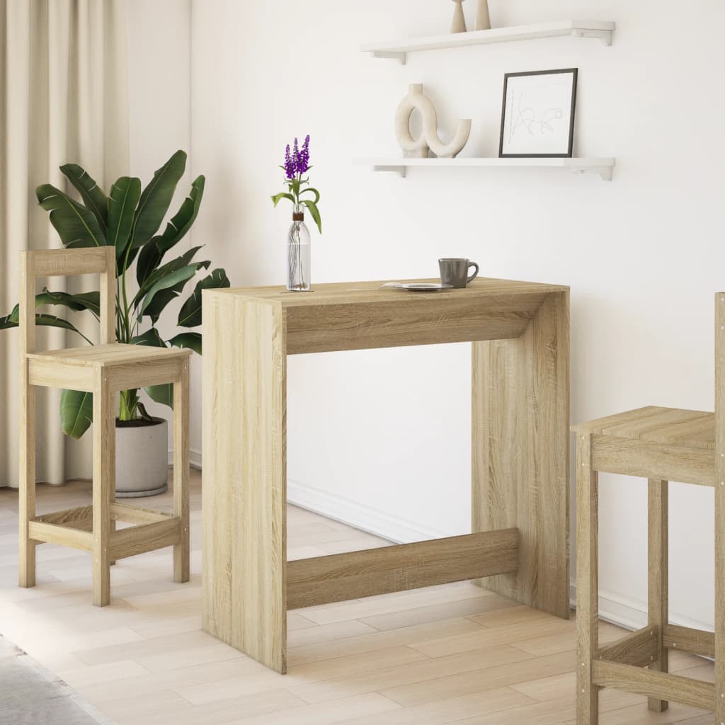 Table de bar chêne sonoma 102x50x103,5 cm bois d'ingénierie - XIOS