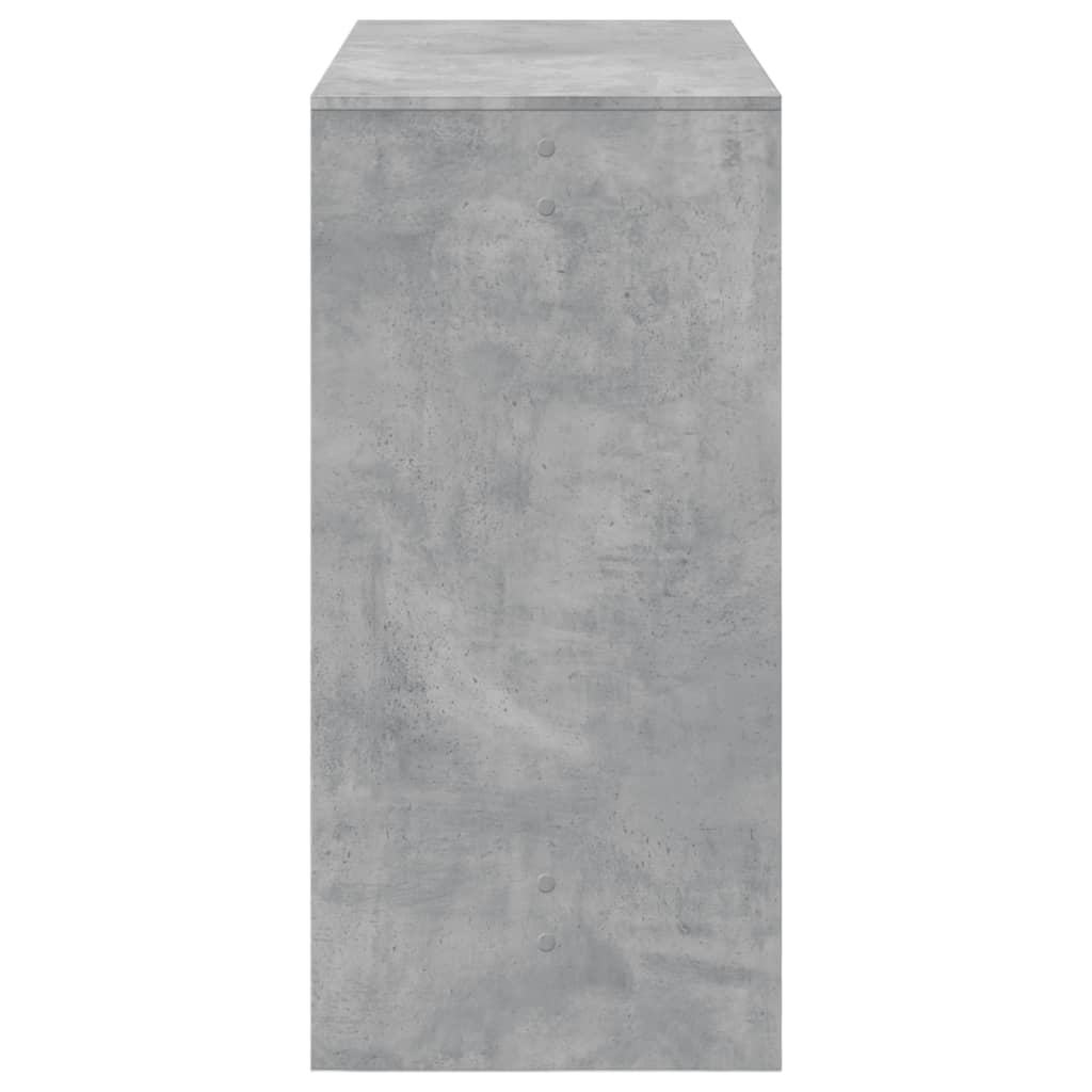 Table de bar gris béton 102x50x103,5 cm bois d'ingénierie - XIOS