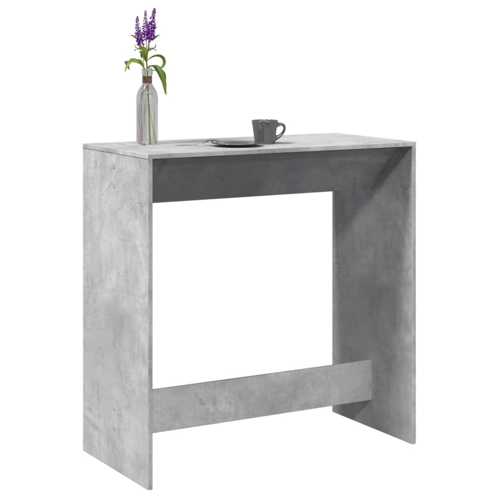 Table de bar gris béton 102x50x103,5 cm bois d'ingénierie - XIOS