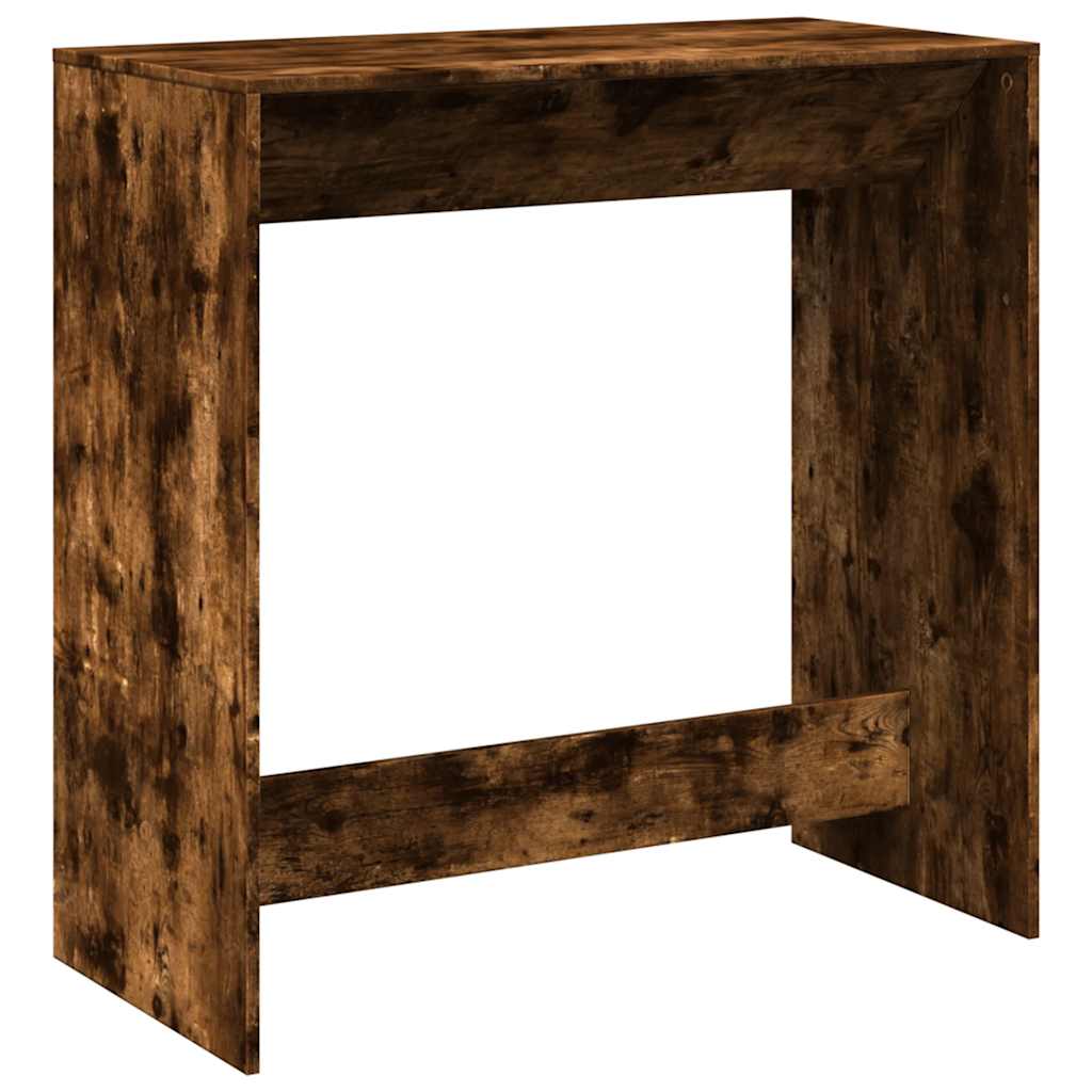 Table de bar chêne fumé 102x50x103,5 cm bois d'ingénierie - XIOS