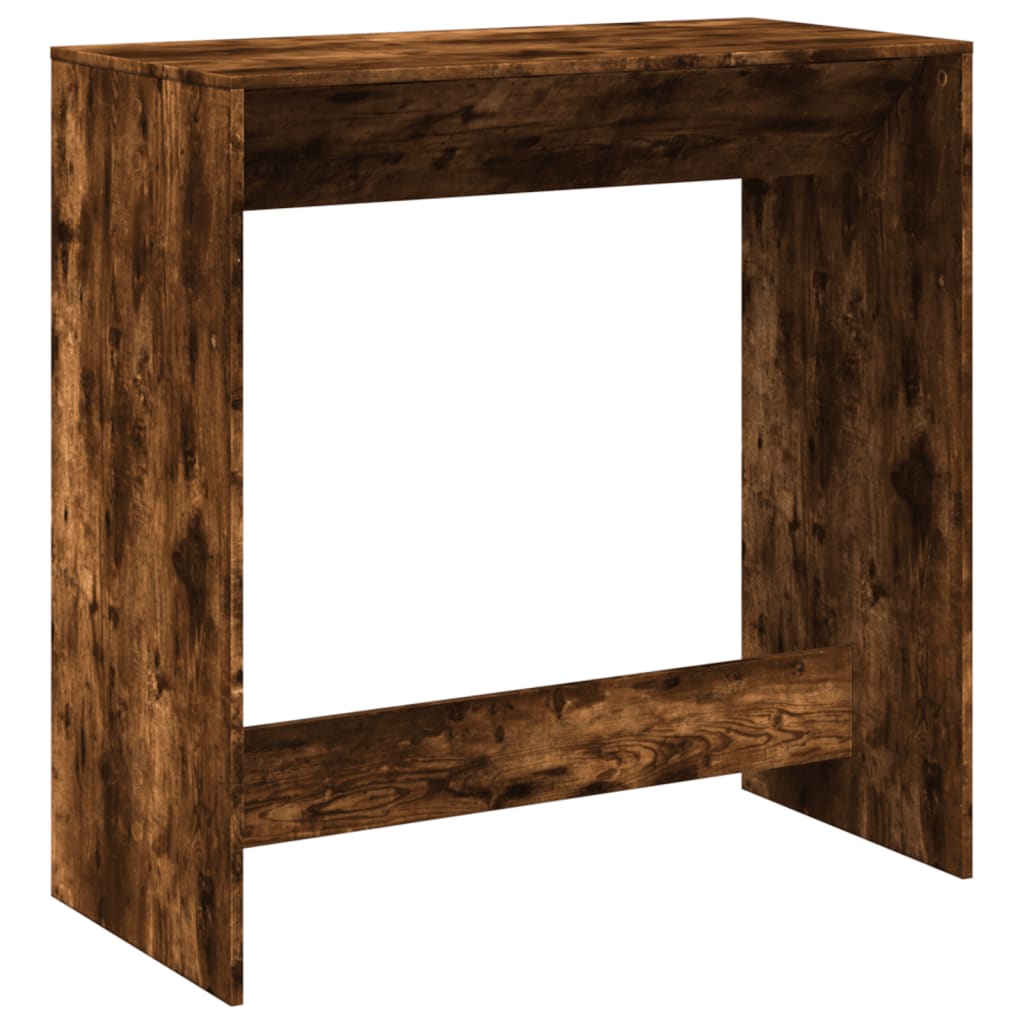 Table de bar chêne fumé 102x50x103,5 cm bois d'ingénierie - XIOS