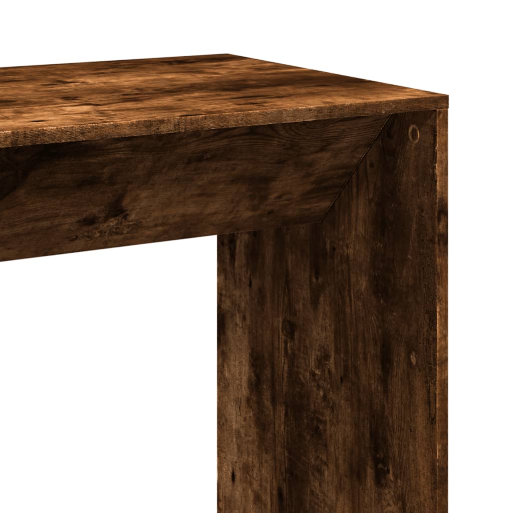 Table de bar chêne fumé 102x50x103,5 cm bois d'ingénierie - XIOS