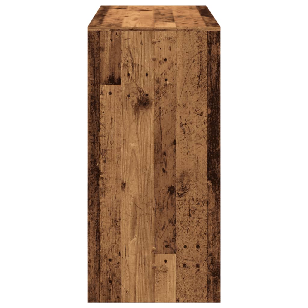 Table de bar vieux bois 102x50x103,5 cm bois d'ingénierie - XIOS