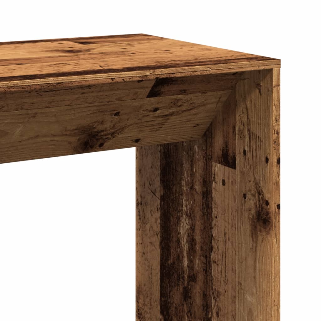 Table de bar vieux bois 102x50x103,5 cm bois d'ingénierie - XIOS