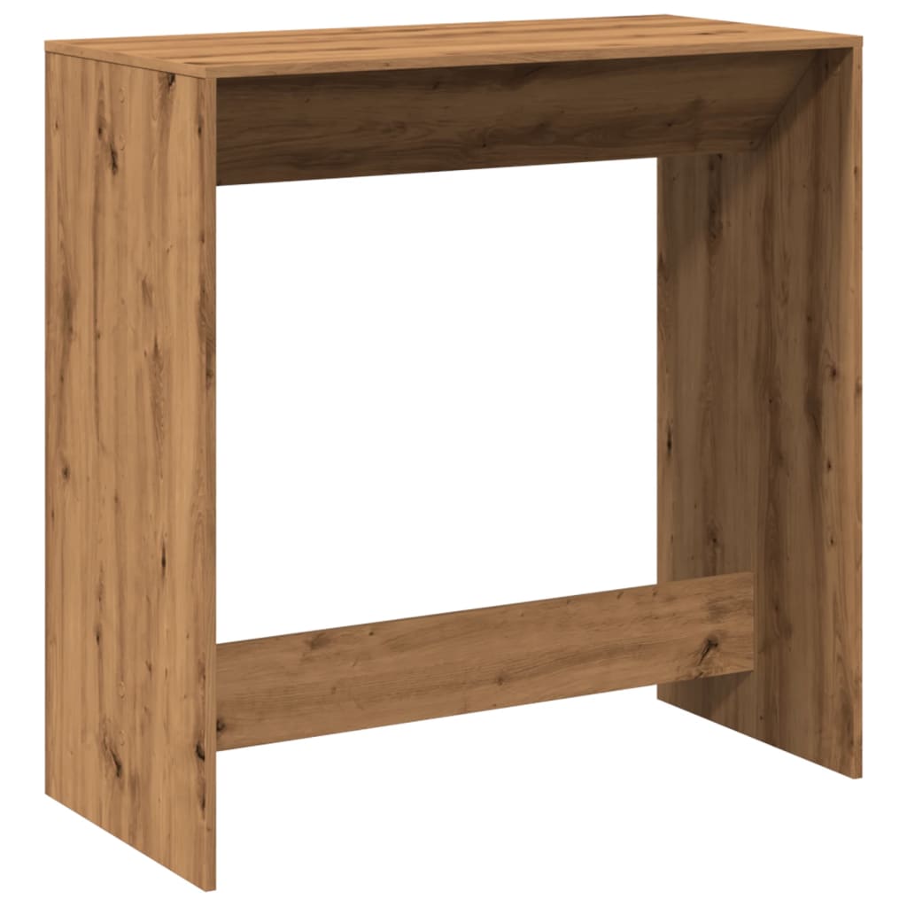 Table de bar chêne artisanal 102x50x103,5 cm bois d'ingénierie - XIOS