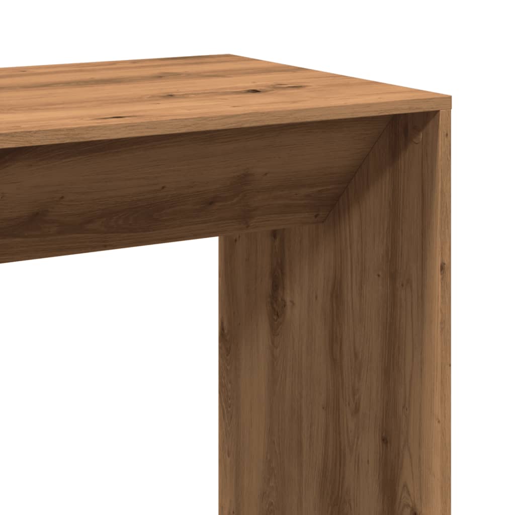 Table de bar chêne artisanal 102x50x103,5 cm bois d'ingénierie - XIOS