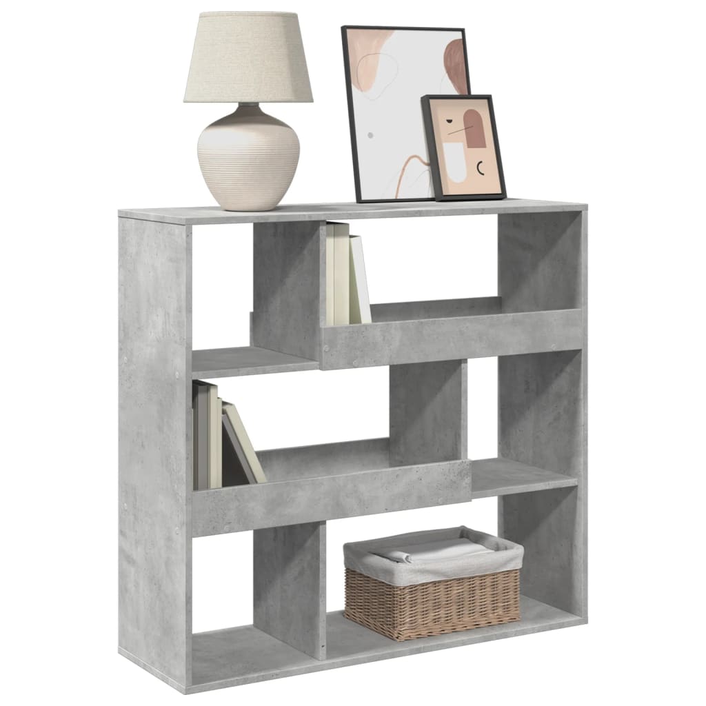 Bibliothèque/Séparateur de pièce gris béton 100x33x94,5 cm - XIOS