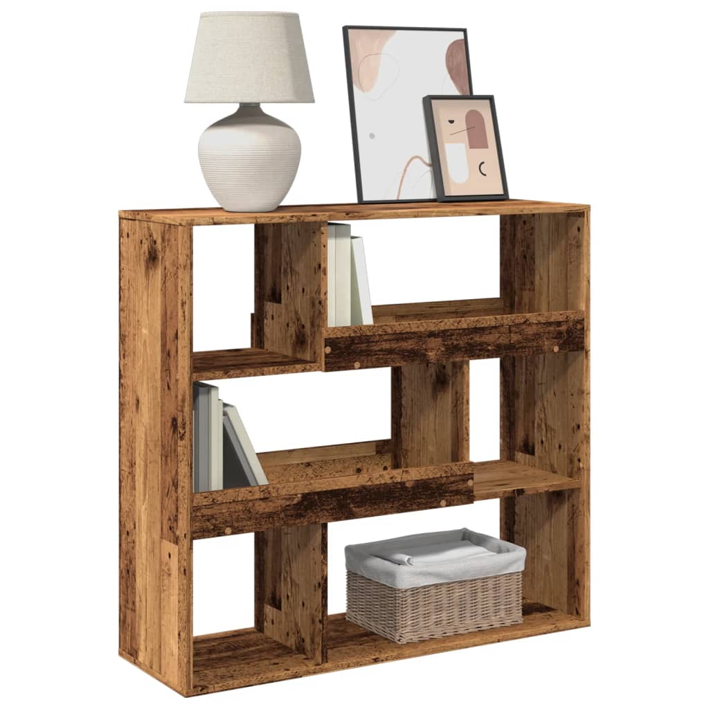 Bibliothèque/Séparateur de pièce vieux bois 100x33x94,5 cm - XIOS