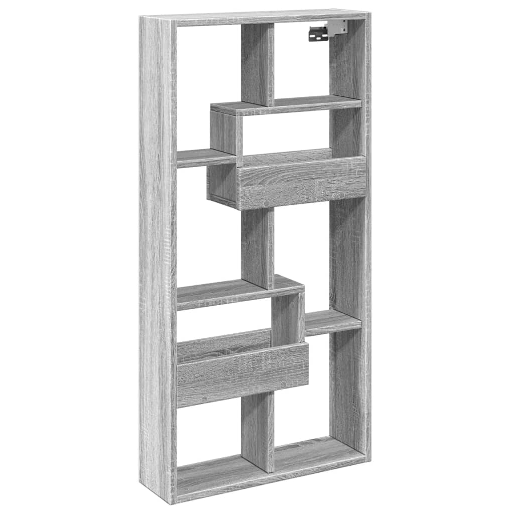 Armoire murale sonoma gris 50x15x100 cm bois d'ingénierie - XIOS