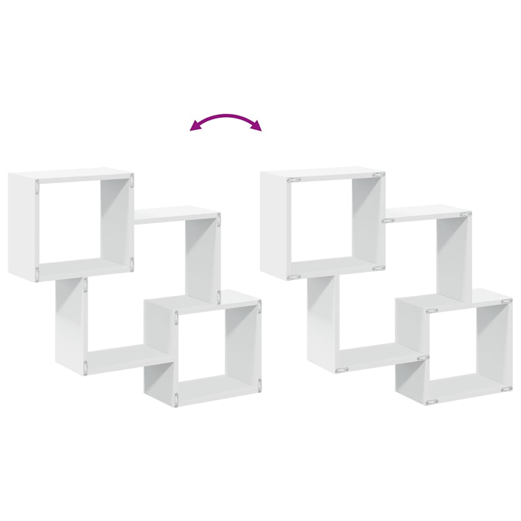 Armoire murale 78x18x71 cm blanc bois d'ingénierie - XIOS