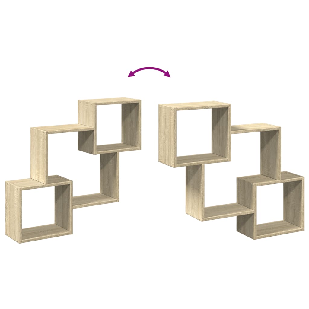 Armoire murale 78x18x71 cm chêne sonoma bois d'ingénierie - XIOS