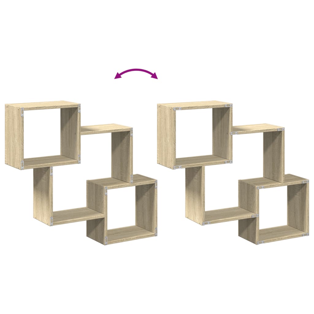 Armoire murale 78x18x71 cm chêne sonoma bois d'ingénierie - XIOS