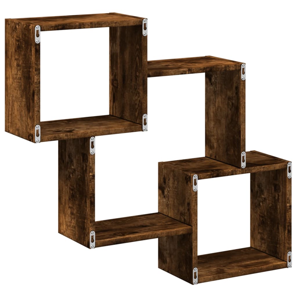 Armoire murale 78x18x71 cm chêne fumé d'ingénierie - XIOS