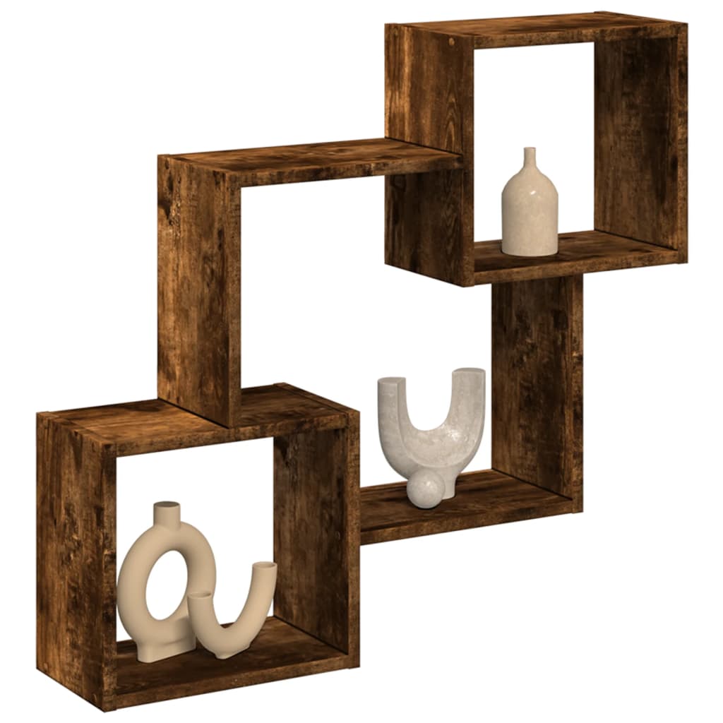 Armoire murale 78x18x71 cm chêne fumé d'ingénierie - XIOS