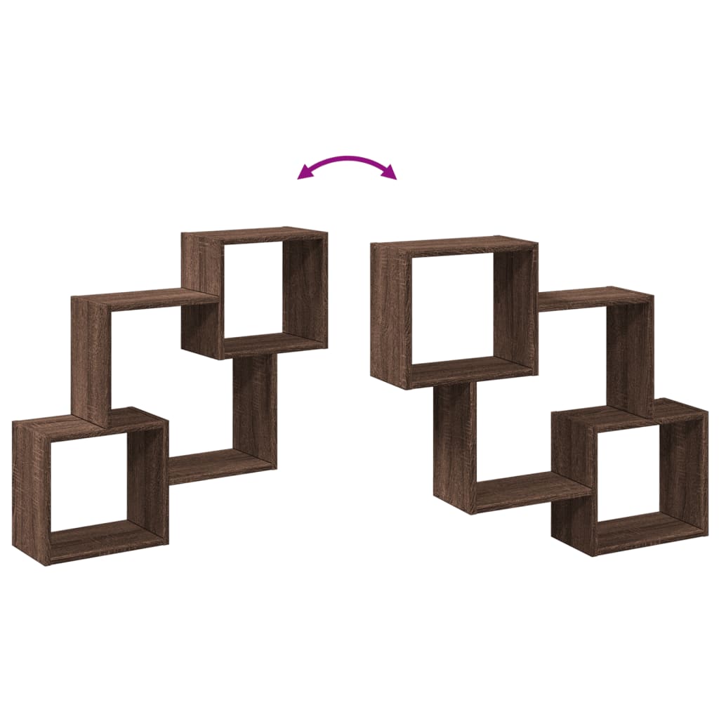 Armoire murale 78x18x71 cm chêne marron d'ingénierie - XIOS