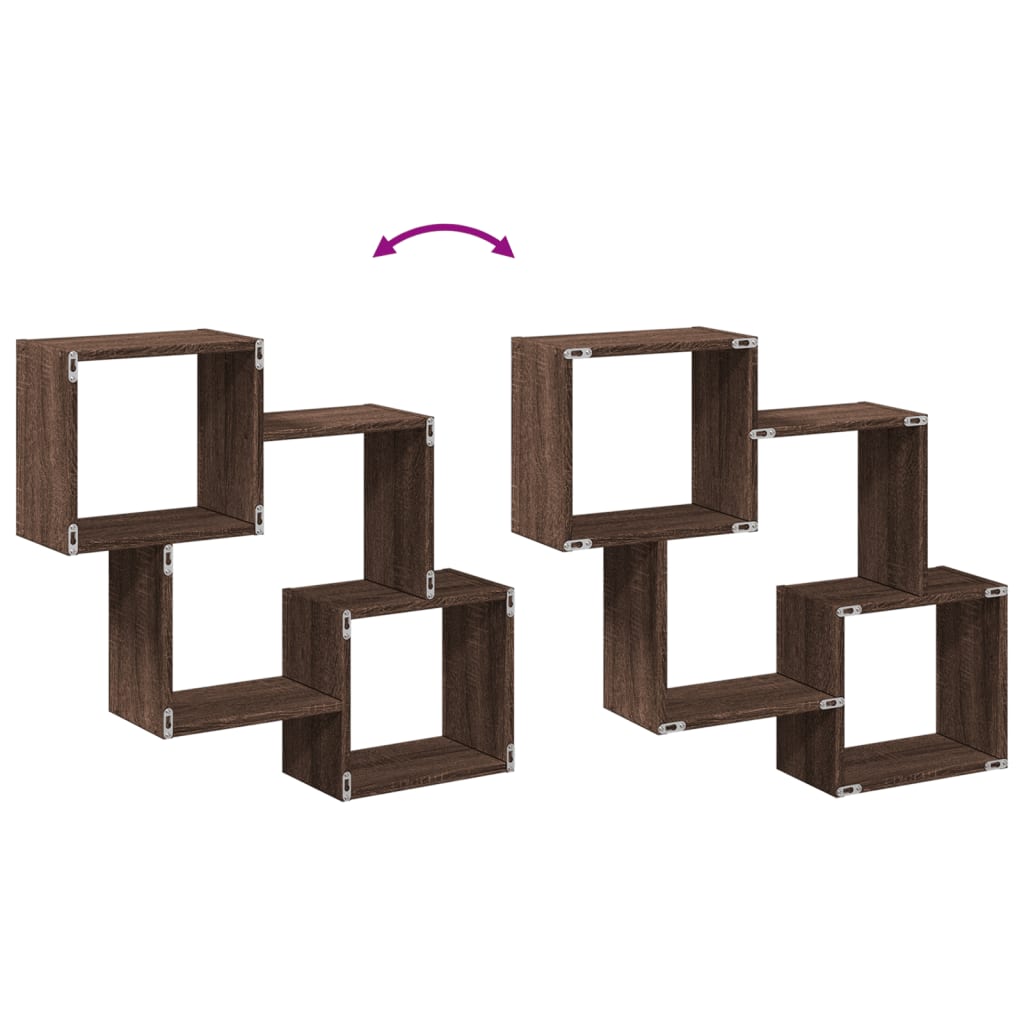 Armoire murale 78x18x71 cm chêne marron d'ingénierie - XIOS