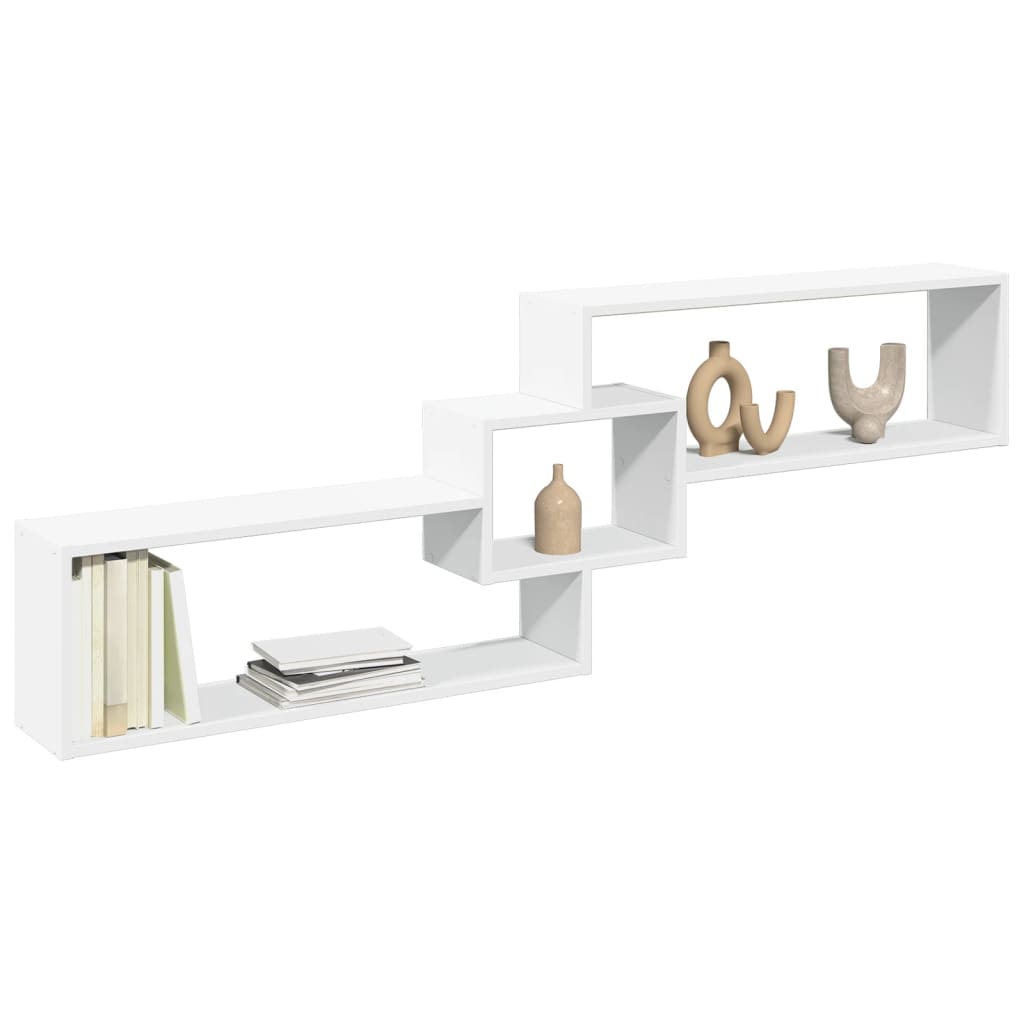 Armoire murale 158x18x53 cm blanc bois d'ingénierie - XIOS