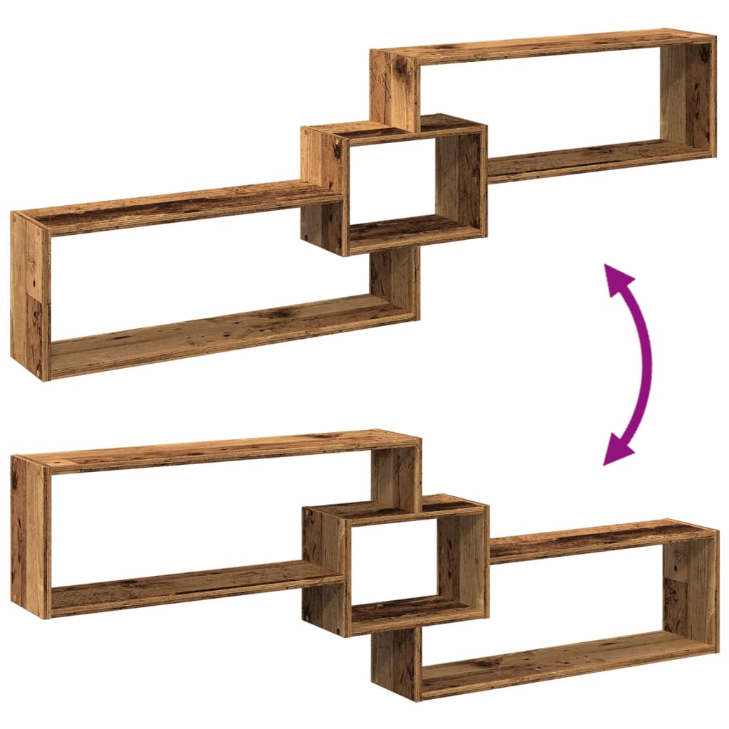 Armoire murale 158x18x53 cm vieux bois bois d'ingénierie - XIOS