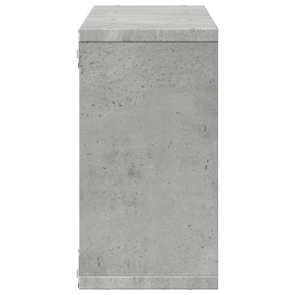 Armoire murale 100x16x30 cm gris béton bois d'ingénierie - XIOS