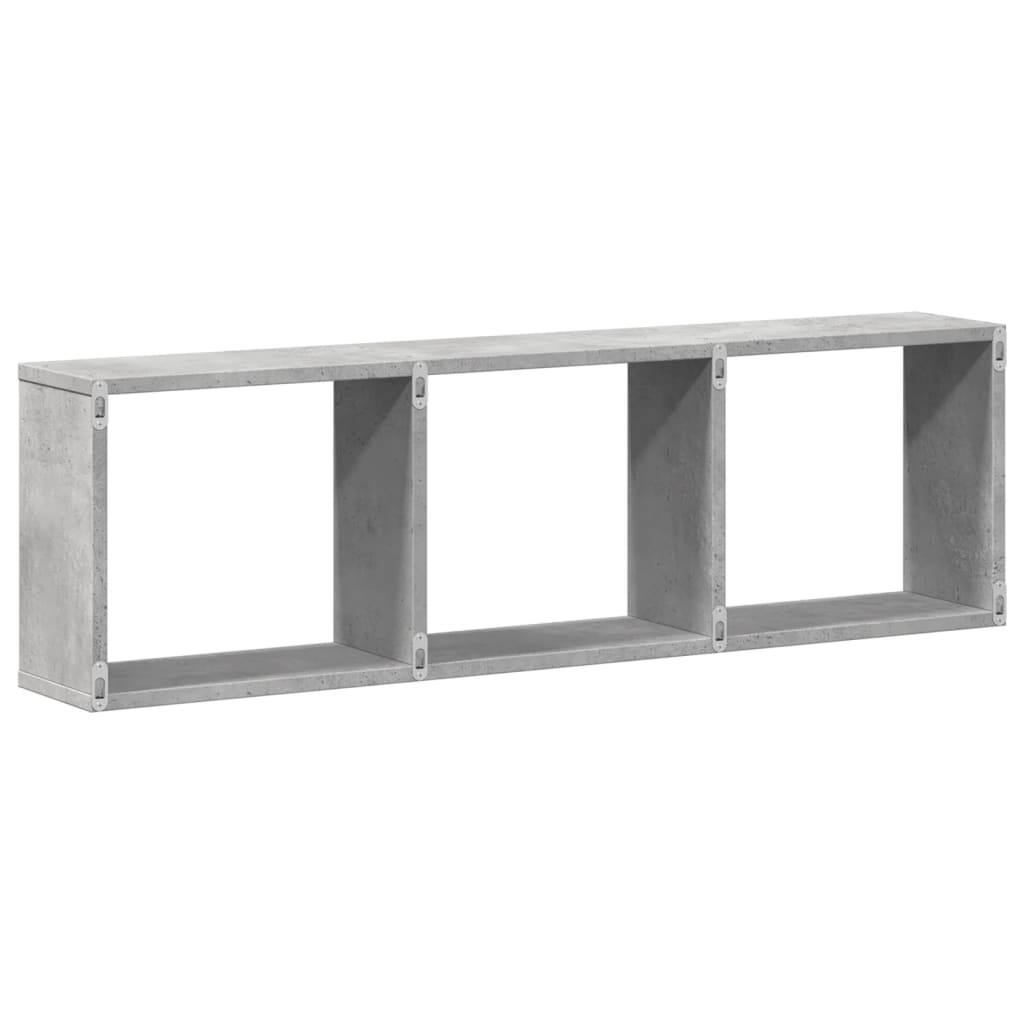 Armoire murale 100x16x30 cm gris béton bois d'ingénierie - XIOS