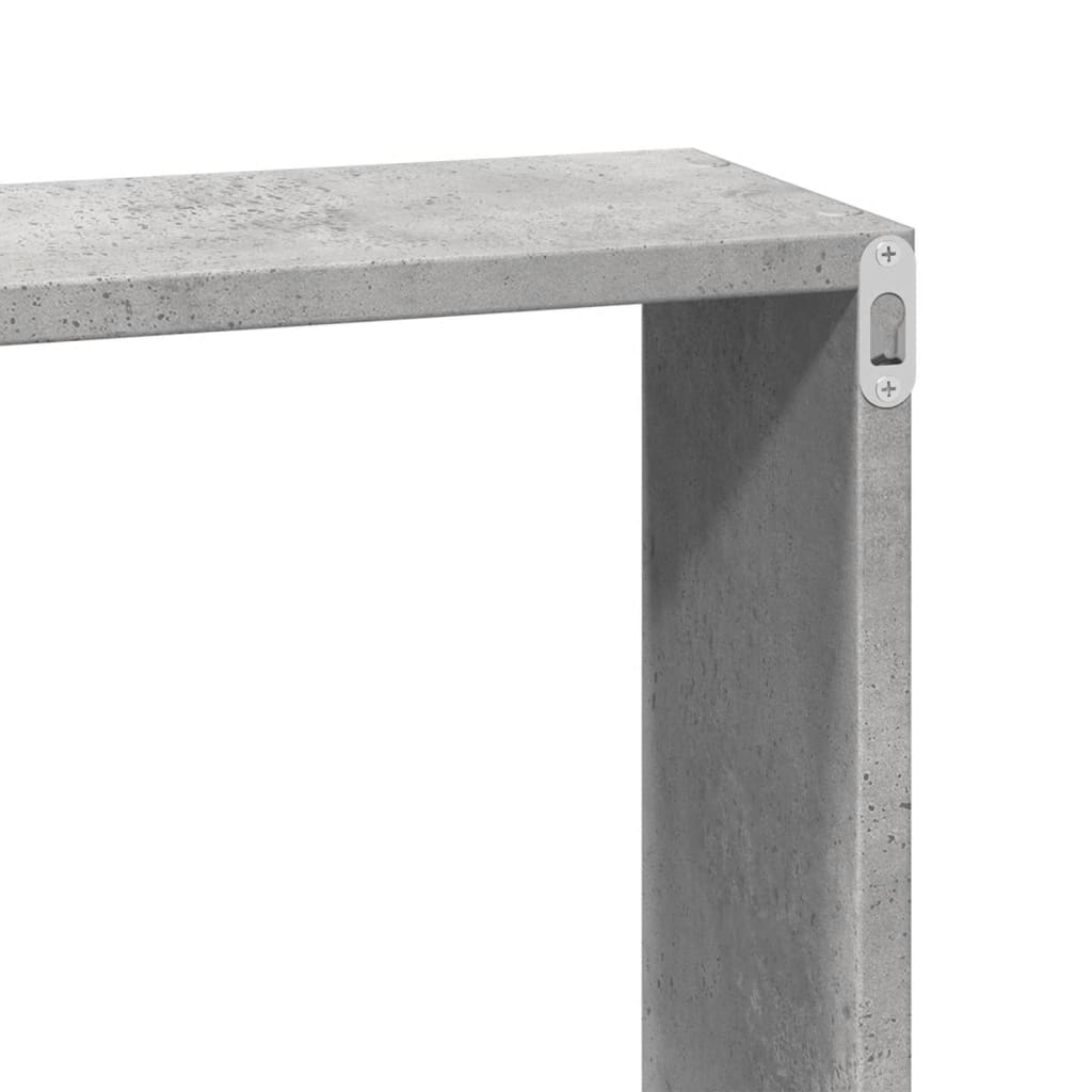 Armoire murale 100x16x30 cm gris béton bois d'ingénierie - XIOS