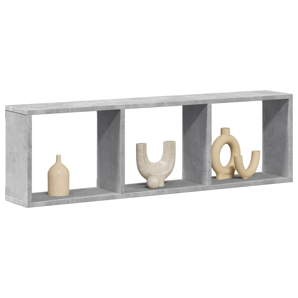 Armoire murale 100x16x30 cm gris béton bois d'ingénierie - XIOS