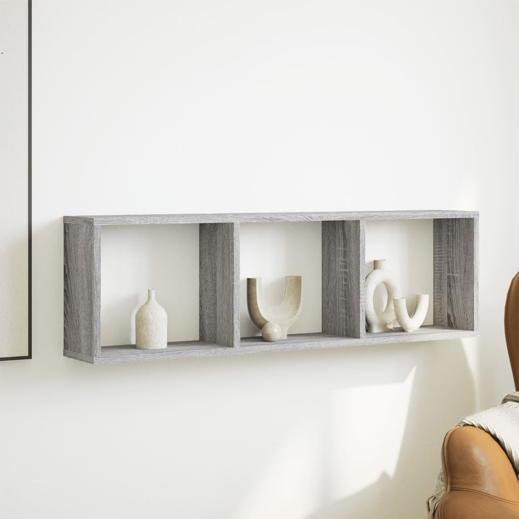 Armoire murale 100x16x30 cm sonoma gris bois d'ingénierie - XIOS