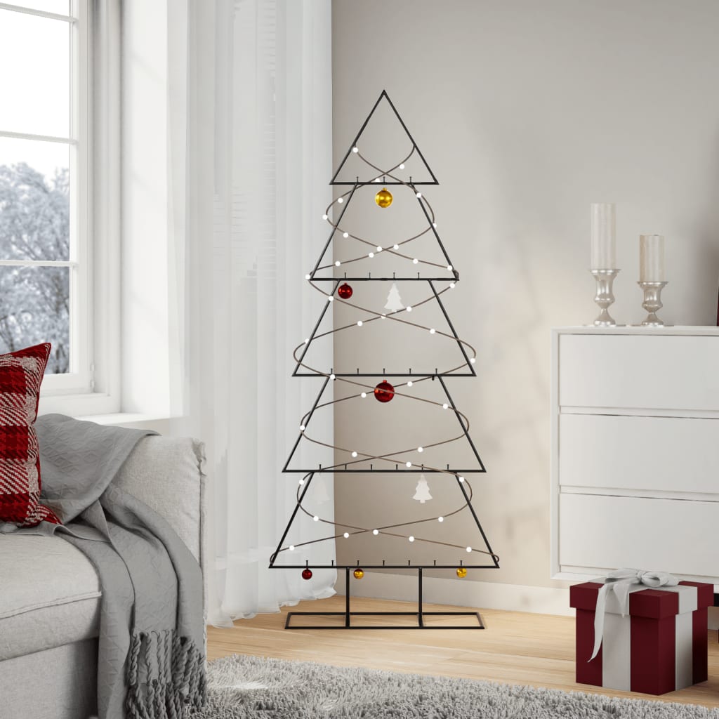 Arbre de Noël en métal pour décoration noir 150 cm - XIOS