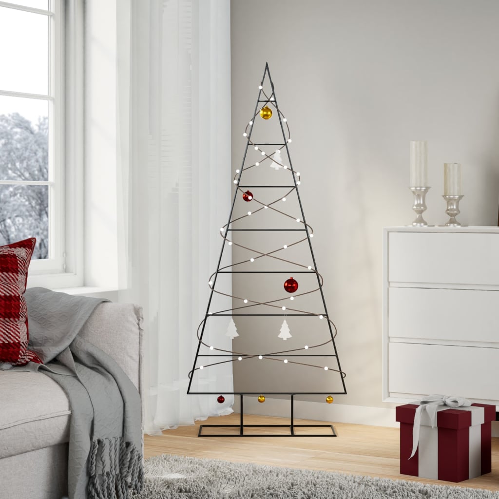 Arbre de Noël en métal pour décoration noir 150 cm - XIOS