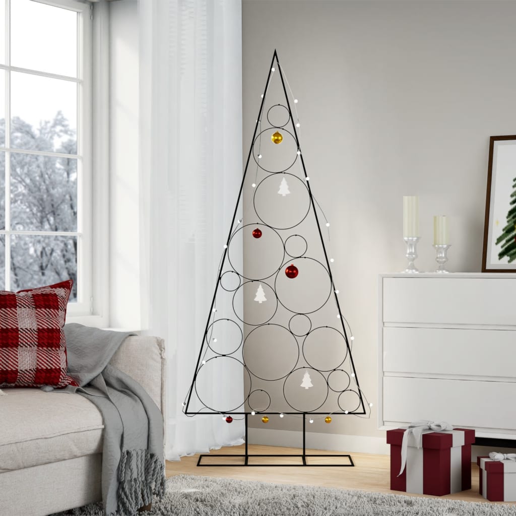 Arbre de Noël en métal pour décoration noir 180 cm - XIOS