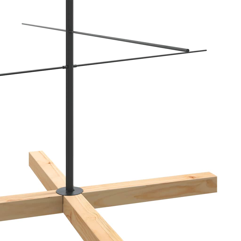 Arbre de Noël en métal avec base en bois noir 210 cm - XIOS