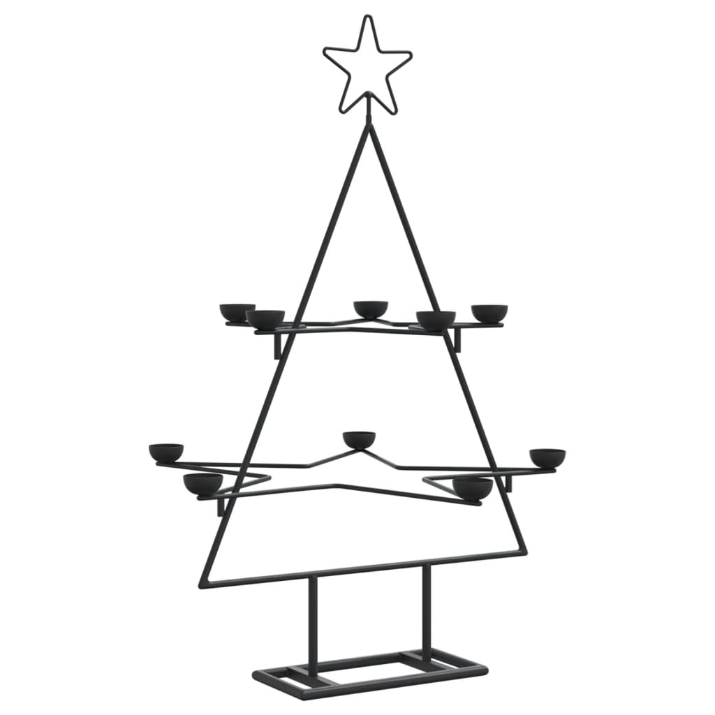 Arbre de Noël en métal pour décoration noir 75 cm - XIOS