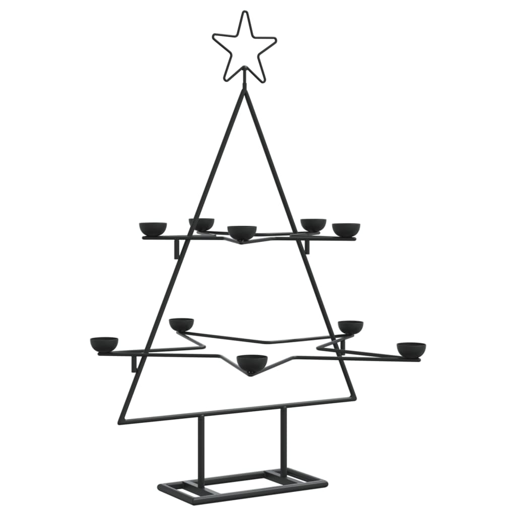 Arbre de Noël en métal pour décoration noir 75 cm - XIOS