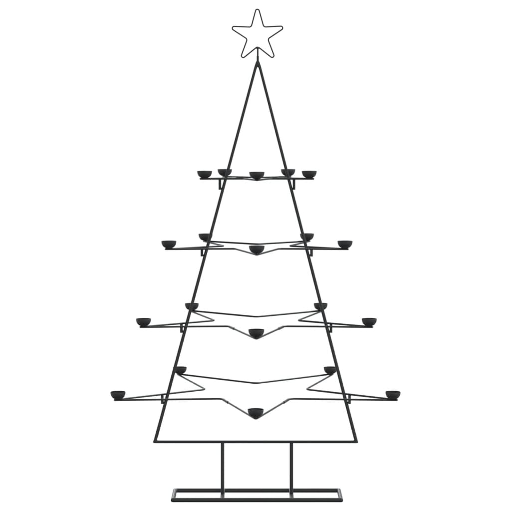Arbre de Noël en métal pour décoration noir 140 cm - XIOS