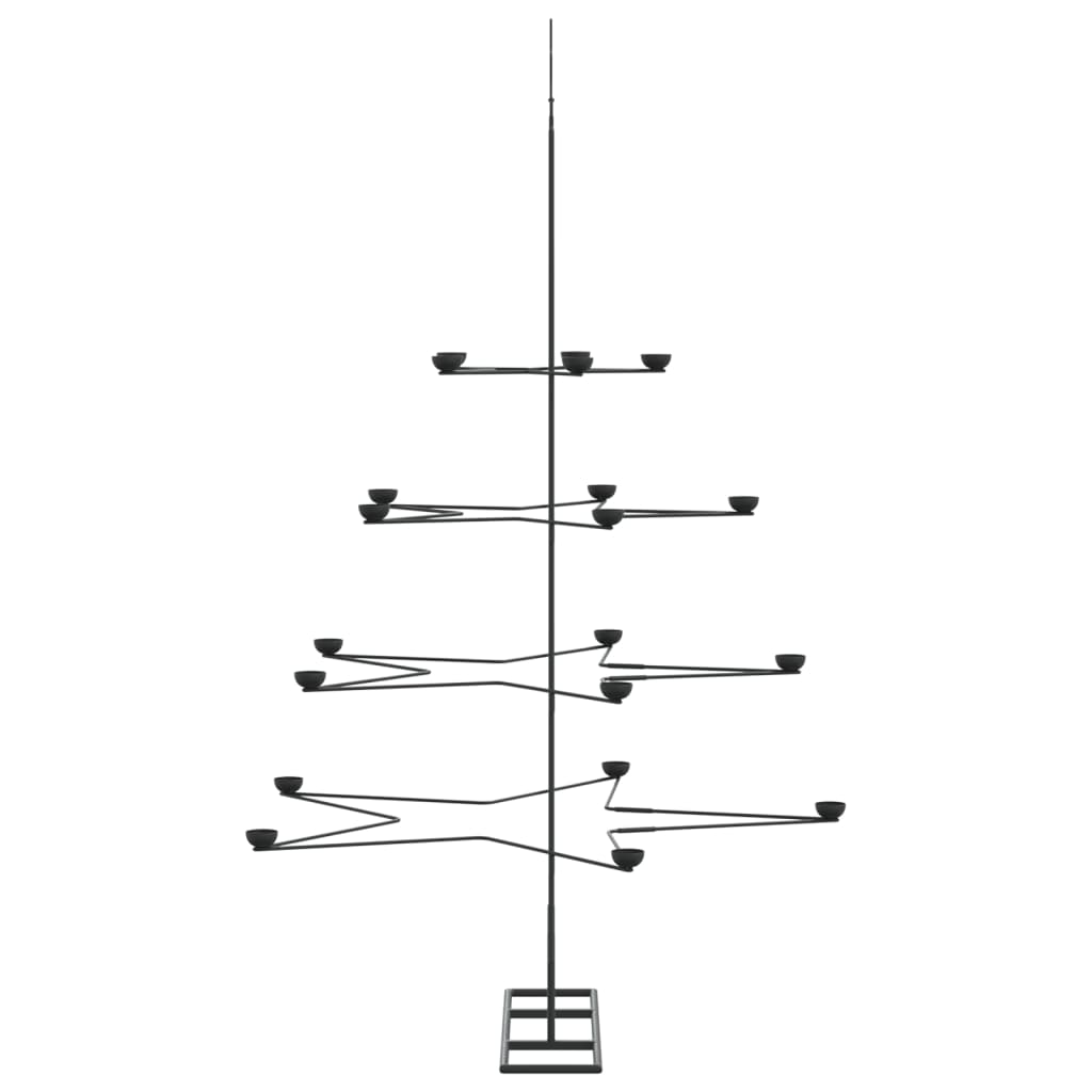 Arbre de Noël en métal pour décoration noir 140 cm - XIOS