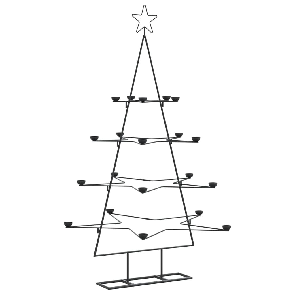 Arbre de Noël en métal pour décoration noir 140 cm - XIOS