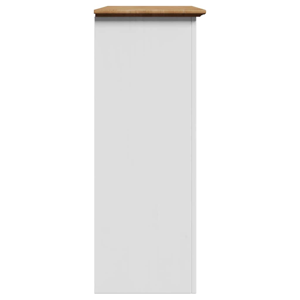 Armoire de couloir BODO blanc et marron 80x35x90 cm - XIOS