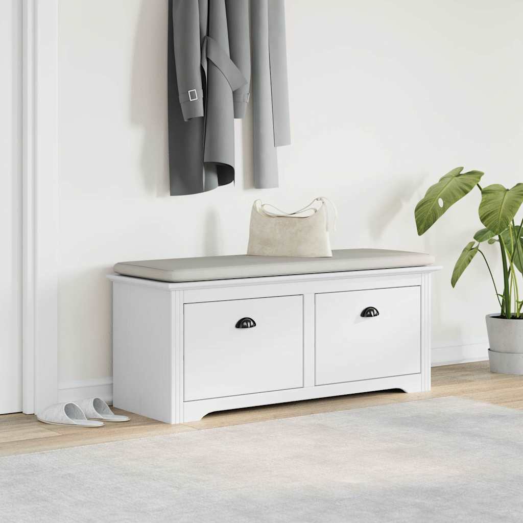 Banc de couloir BODO blanc 114x40x45 cm - XIOS