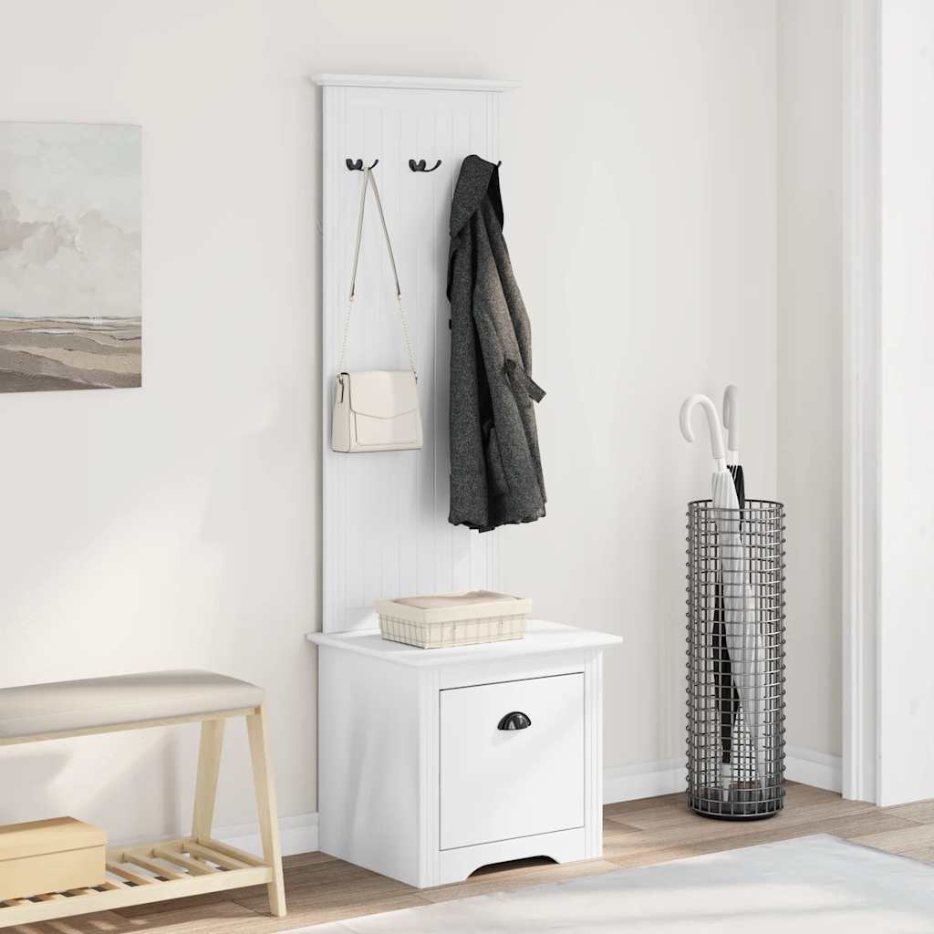 Armoire de couloir avec crochets BODO blanc 50x40x157 cm - XIOS