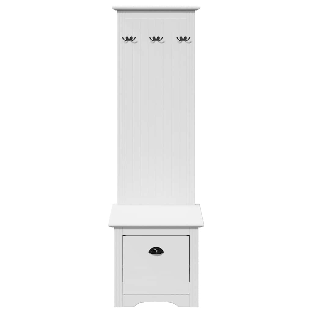 Armoire de couloir avec crochets BODO blanc 50x40x157 cm