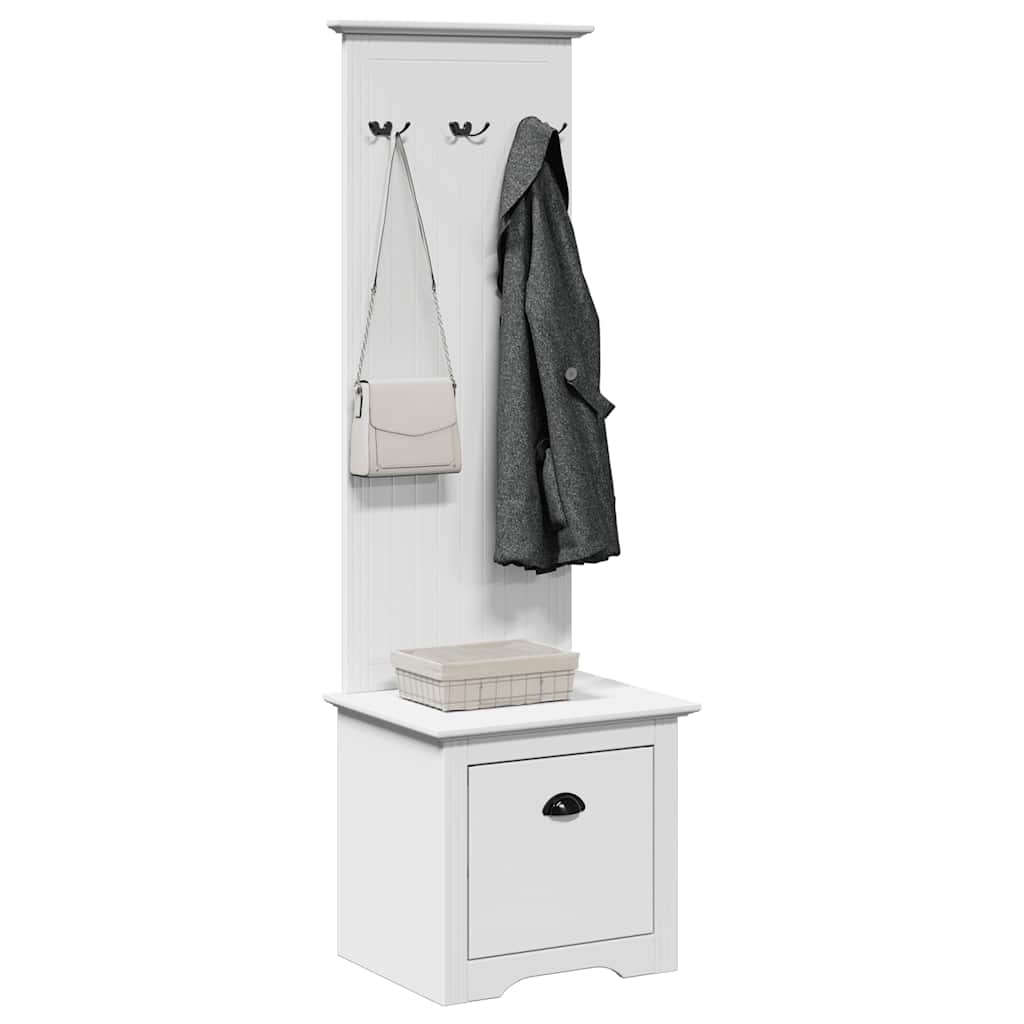 Armoire de couloir avec crochets BODO blanc 50x40x157 cm - XIOS
