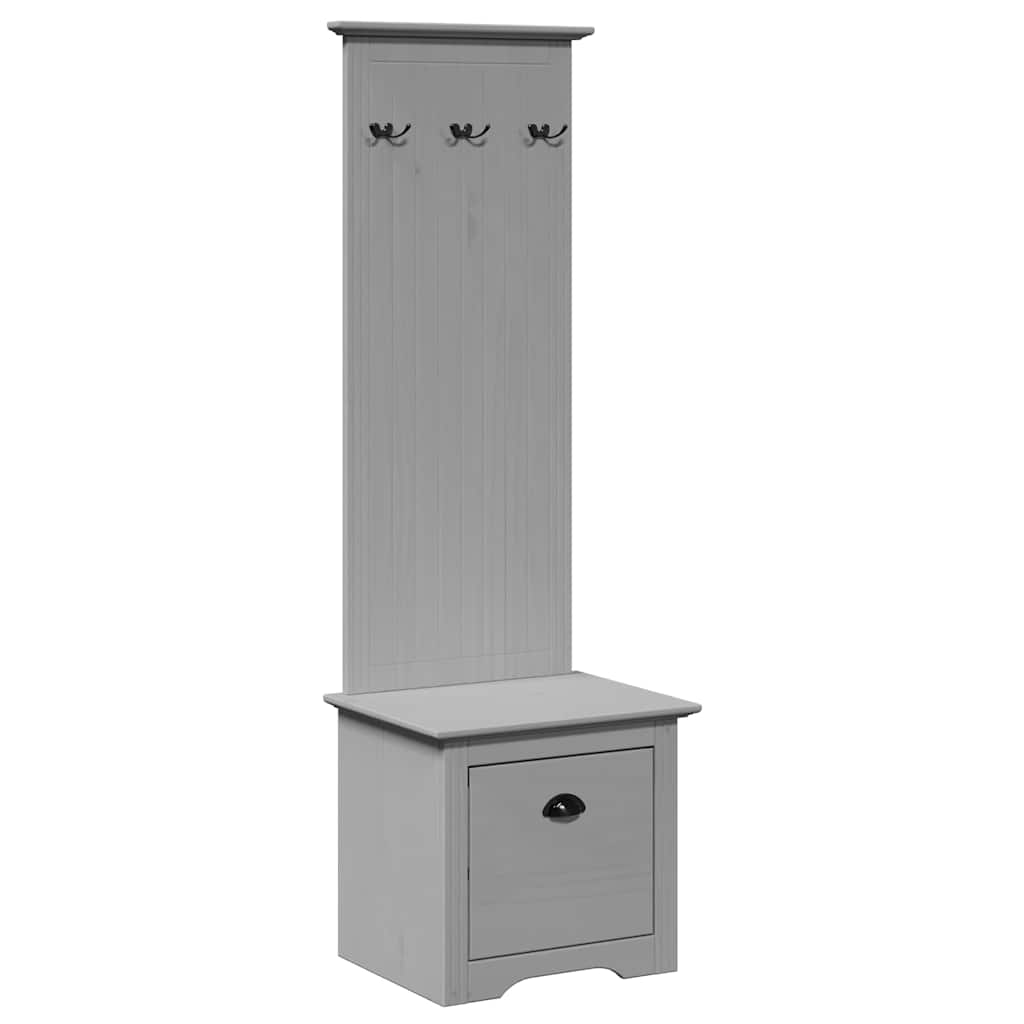 Armoire de couloir avec crochets BODO gris 50x40x157 cm - XIOS