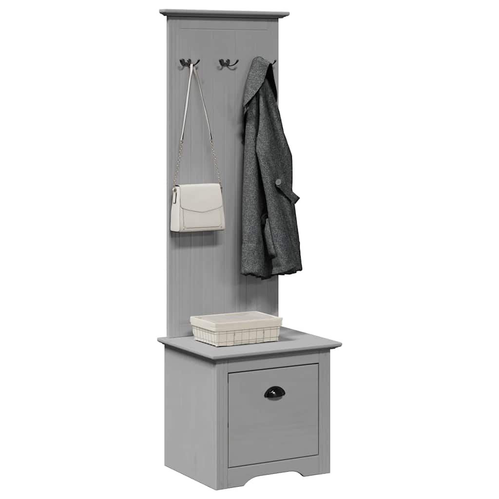 Armoire de couloir avec crochets BODO gris 50x40x157 cm - XIOS