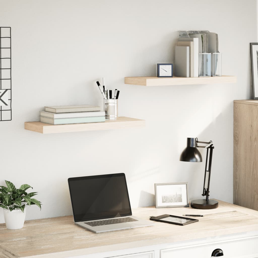 Étagères flottantes 2 pcs 60x23,5x4 cm bois d'ingénierie - XIOS