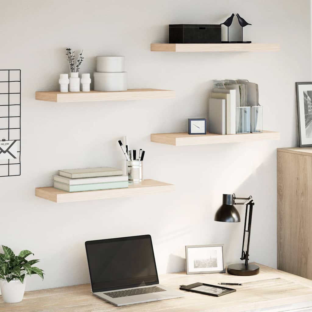 Étagères flottantes 4 pcs 60x23,5x4 cm bois d'ingénierie - XIOS