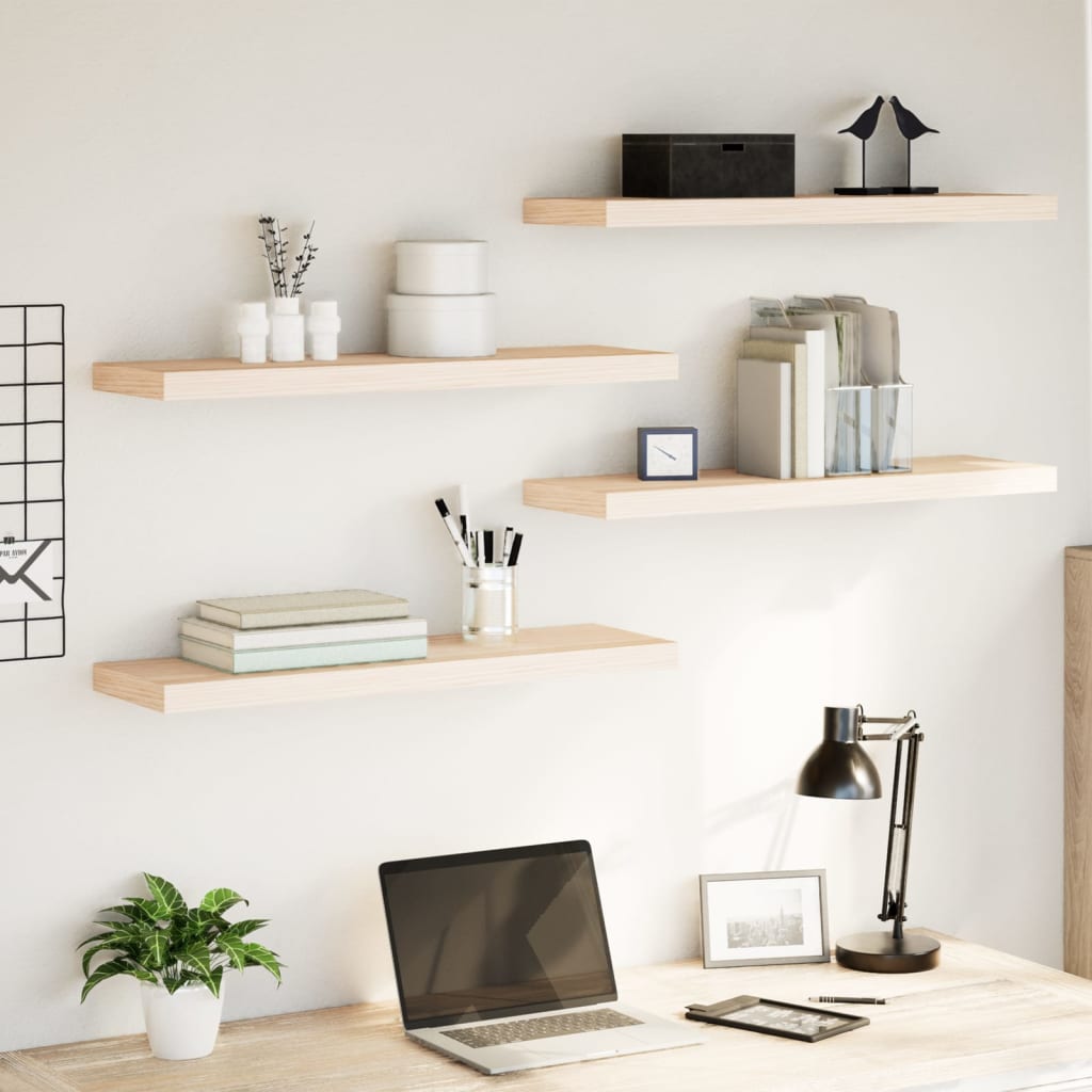 Étagères flottantes 4 pcs 80x23,5x4 cm bois d'ingénierie - XIOS