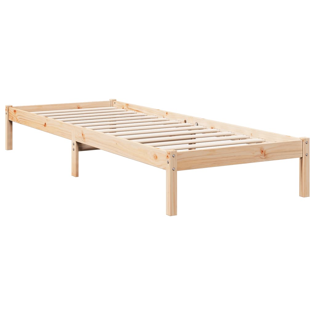 Cadre de lit extra long sans matelas 80x210 cm bois massif pin - XIOS