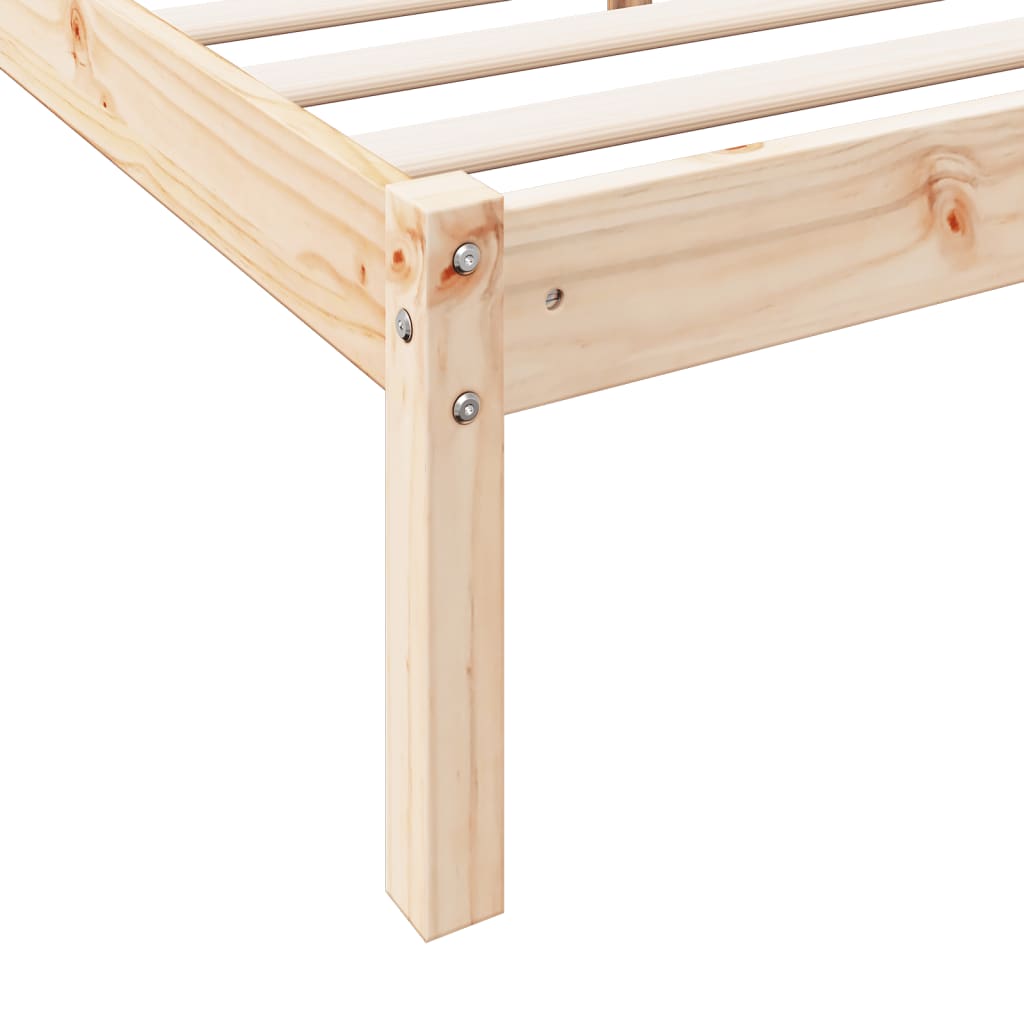 Cadre de lit extra long sans matelas 80x210 cm bois massif pin - XIOS