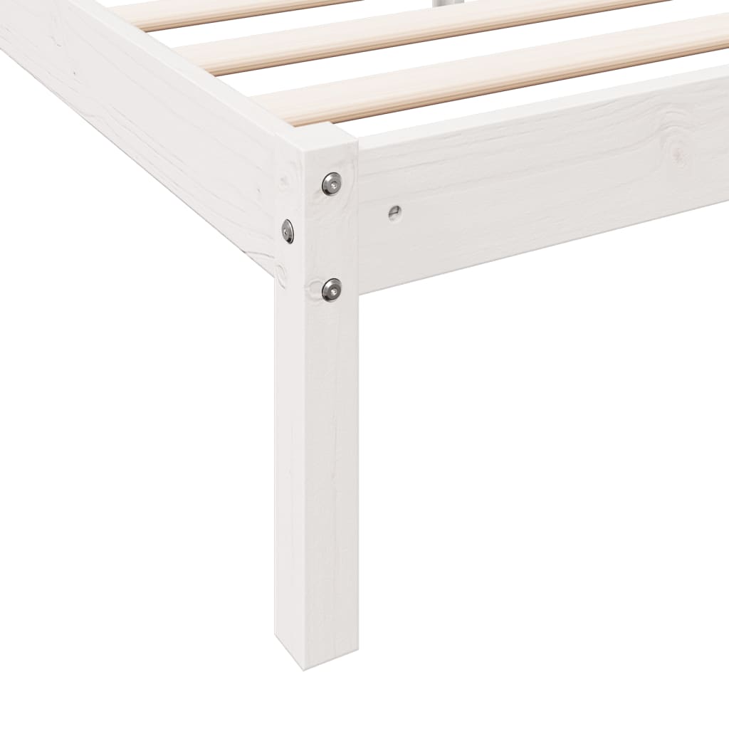 Cadre de lit extra long sans matelas 80x210 cm bois massif pin - XIOS