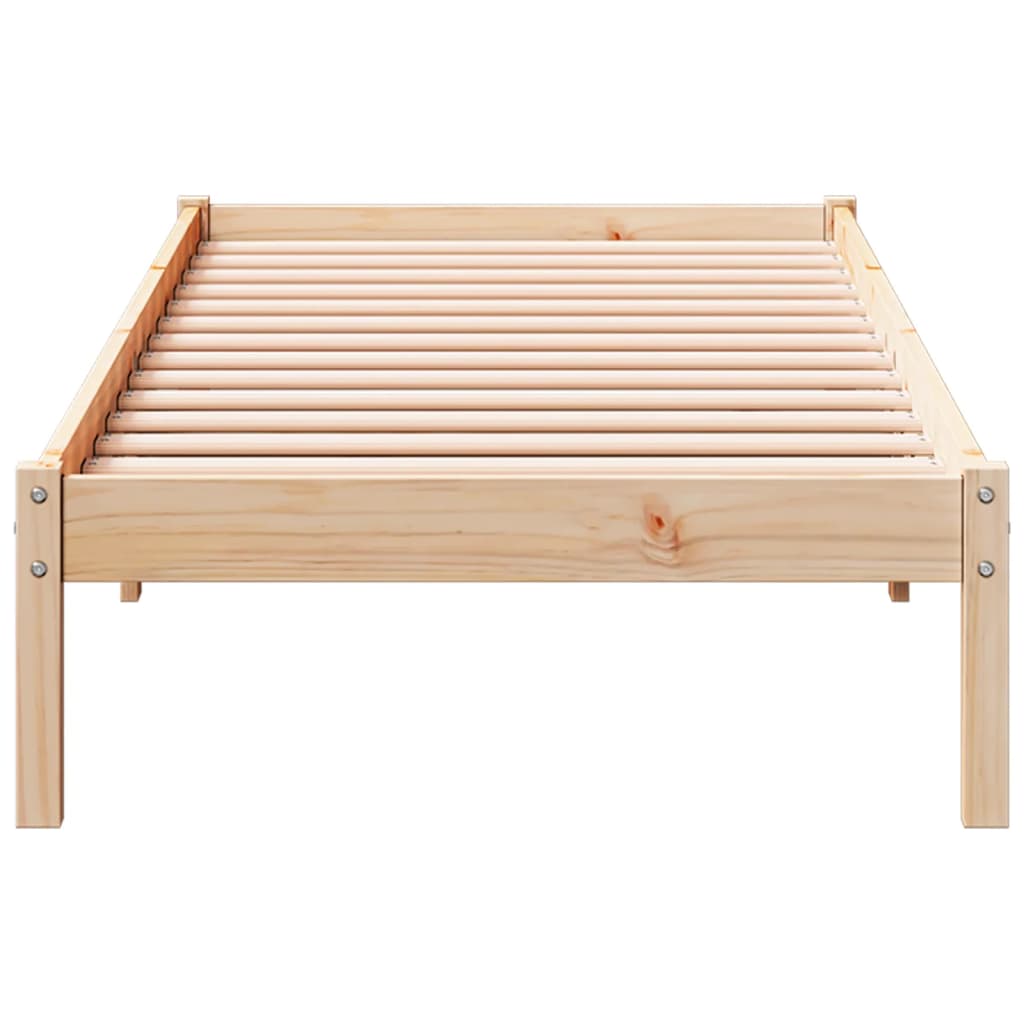 Cadre de lit extra long sans matelas 90x210 cm bois massif pin - XIOS
